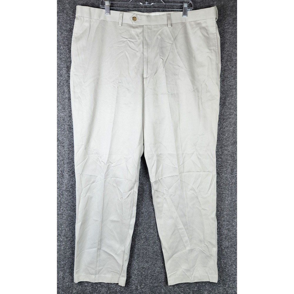 Alan Flusser Pants Mens 42x32 Dress Trousers Stone ZCSB0421 EUC